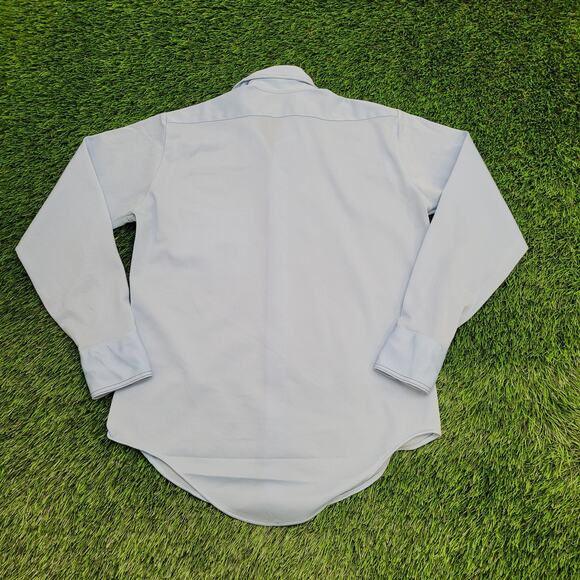 Vintage 80s Disco Hippie Polyester Shirt M 15.5 20x27 Shirttail - Picture 3 of 9